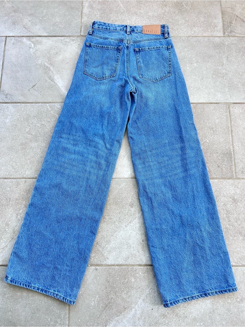 PacSun Blue Wide Leg Flare Jeans - Picture 7 of 7